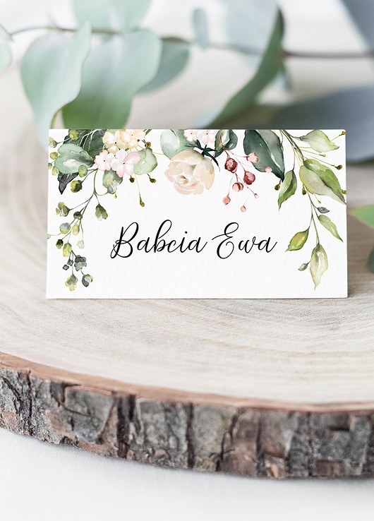 Winietka Shabby Boho Liście Róże Retro Feelings