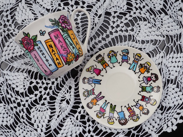 filiżanki Filiżanka dla nauczyciela KSIĄŻKI