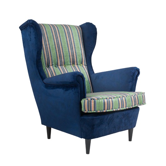 fotele Fotel uszak Cambridge we wzory, kolorowy, patchwork, welurowy