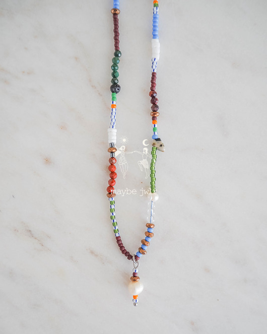 chokery Kolorowy naszyjnik z kamieni naturalnych boho