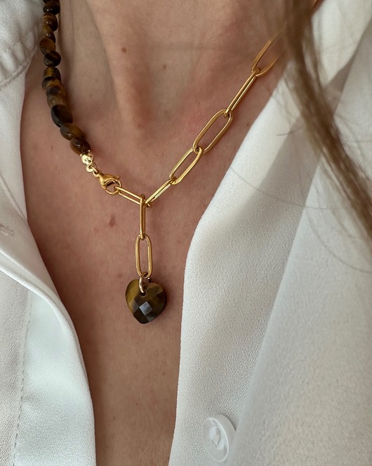 chokery Naszyjnik Choker Tygrysie Oko