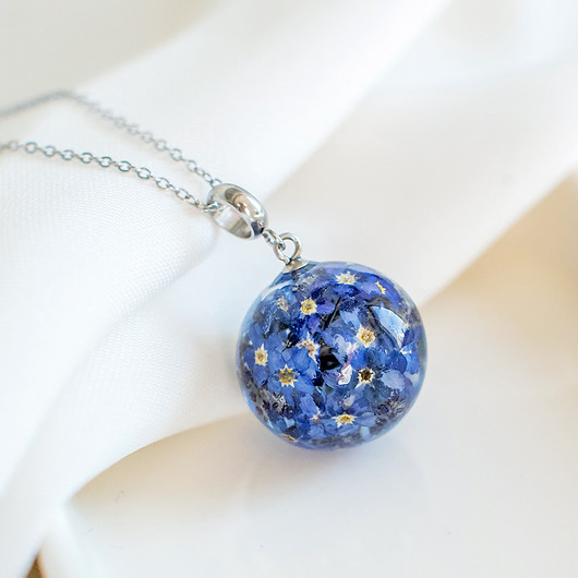 wisiory Wisiorek z niezapominajkami