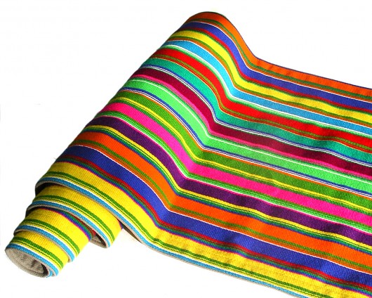 multi STRIPE wool tablecloth (2) (handmade) na ludowo