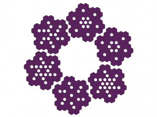 6 śnieżynek 10cm AT design