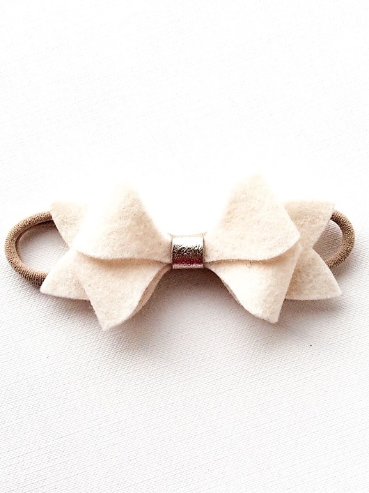 Opaska do włosów BUTTERFLY BOW MAXI WHITE Momilio