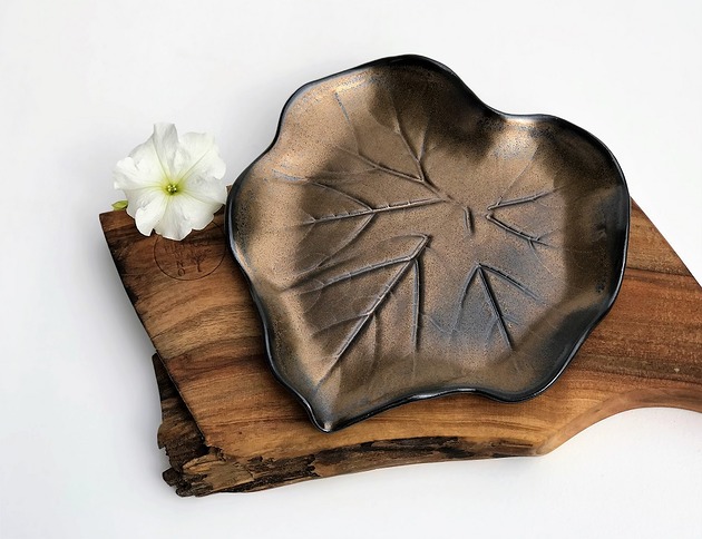 Patera ceramiczna Liść Ceramika Tyka