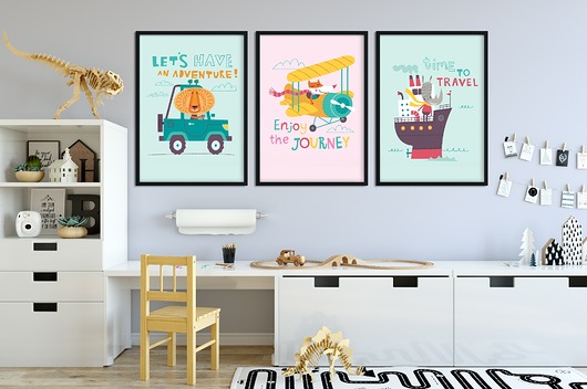 Plakat Tryptyk PODRÓŻNICY A4 Well Wall