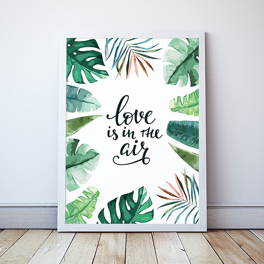 Plakat Botaniczny Love is in the air Wallie Studio Dekoracji