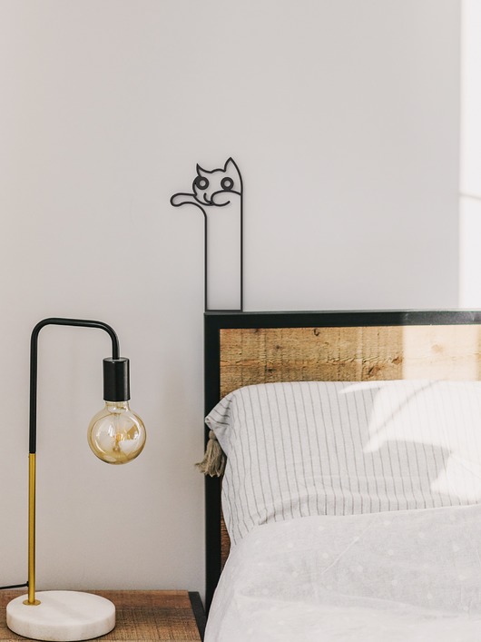 Ozdoby na ścianę Kot minimalistyczny -dekoracja 3d na ścianę , ozdoba do pokoju dziecięcego