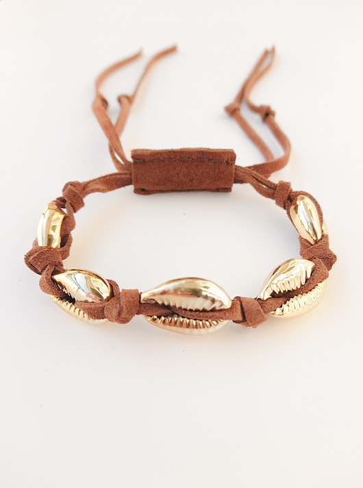 bransoletki skórzane ZŁOTE KAURI skórzana bransoletka