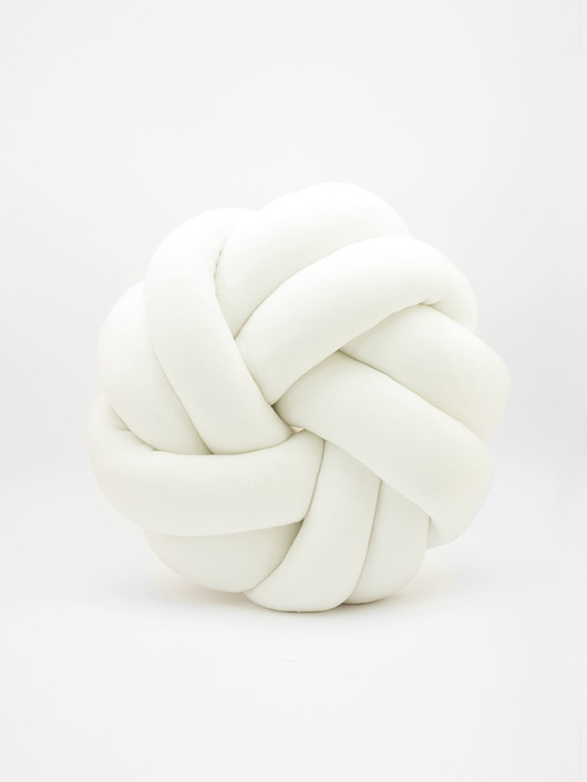 poduszki supły Poduszka Knot Pillow Rozeta Biała