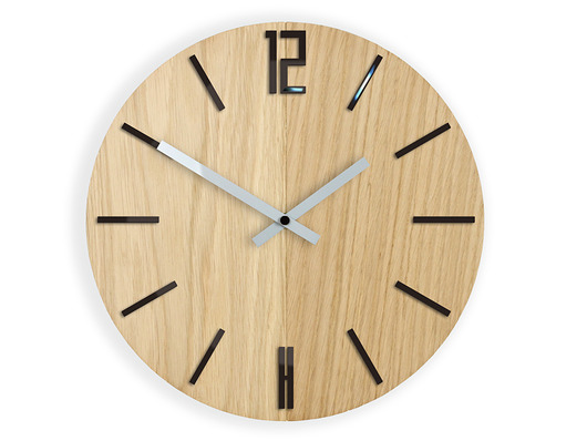 Zegar drewniany Carlo Black  33,5cm ModernClock