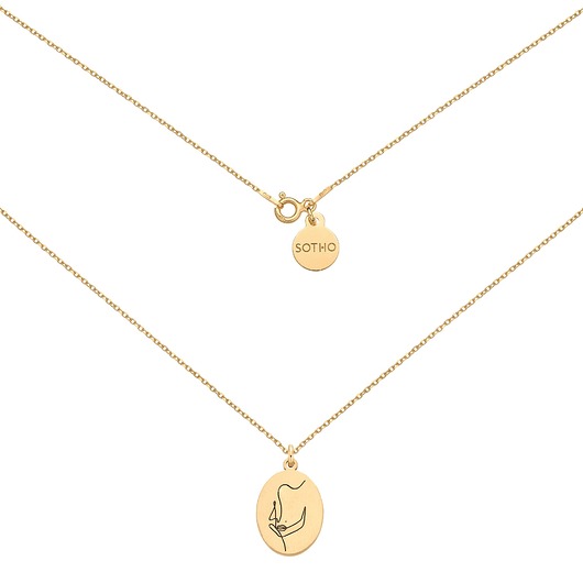 złote naszyjniki Złoty medalion Face N8