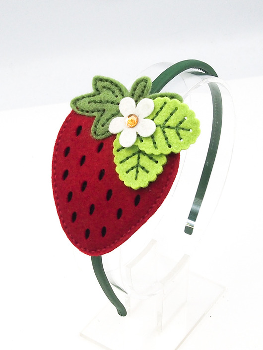 ozdoby do włosów dla dzieci Opaska do włosów  truskawka