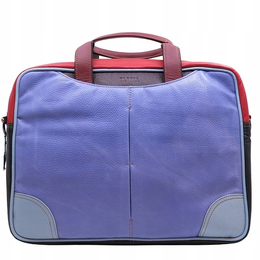 torby na ramię Aktówka skórzana torba damska na laptop do 16'' regulowany pasek OLIVKA