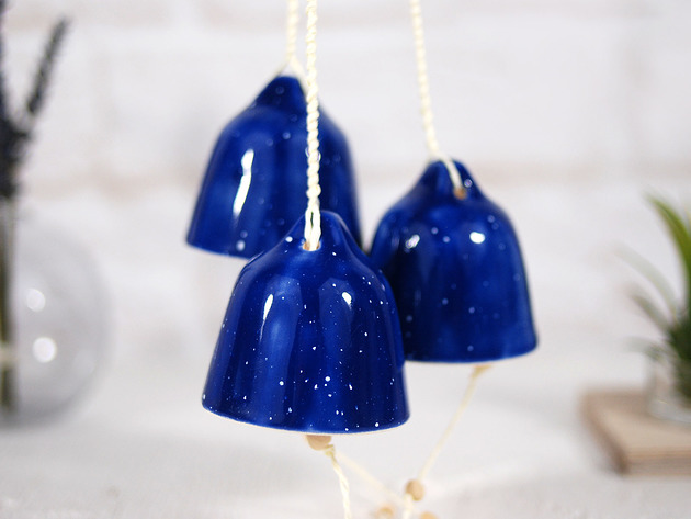 ozdoby choinkowe Ozdoby choinkowe ceramiczne dzwonki - niebo