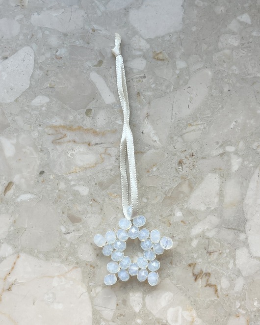 ozdoby choinkowe WINTER GLOW S Crystal Milk zawieszka bombka