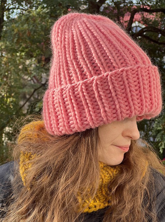 czapki damskie Zimowa czapka z wełny peruwiańskiej Lumi jasno różowa