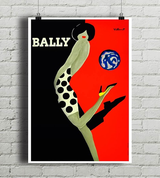 Bally fashion - vintage plakat minimalmill