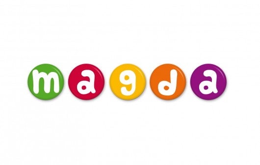 imię z magnetycznych literek - MAGDA inkipinki