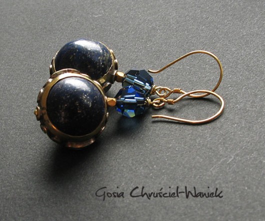 Orientalny lapis lazuli z turkusami Gosia Chruściel-Waniek