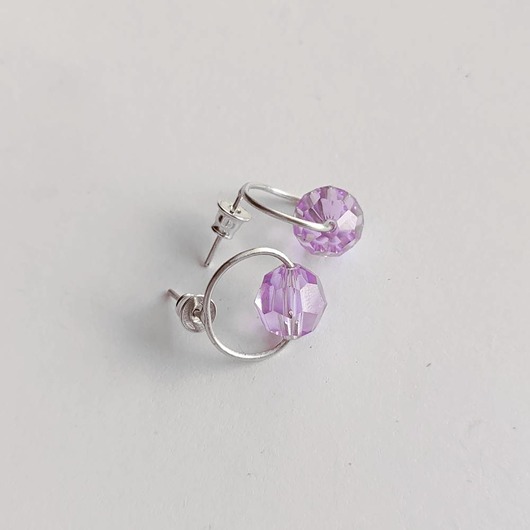 kolczyki z kamieniami Kolczyki OKRĄG