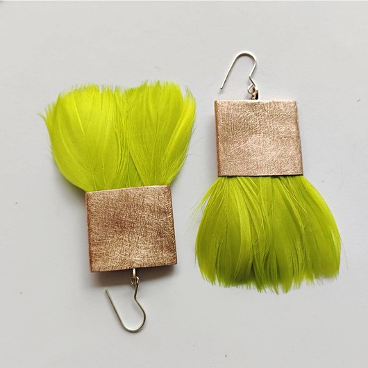 kolczyki z piórami PIÓRKO kolczyki