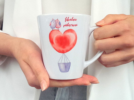 kubki KUBEK  LATTE Misie Walentynki