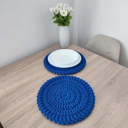 podkładki do kuchni Podkładka boho ze sznurka bawełnianego 32cm