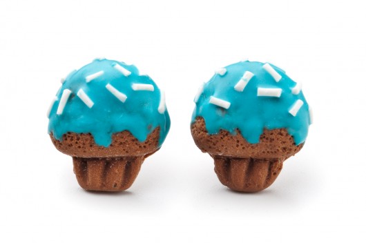 Kolczyki muffinki chabersztyna