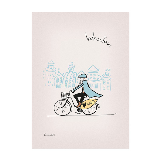 plakaty Plakat A4 Wrocław Rower