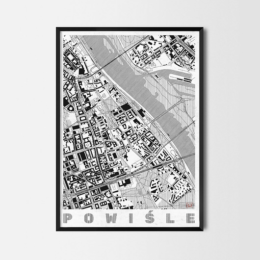 plakaty Plakat Powiśle - CityArtPosters