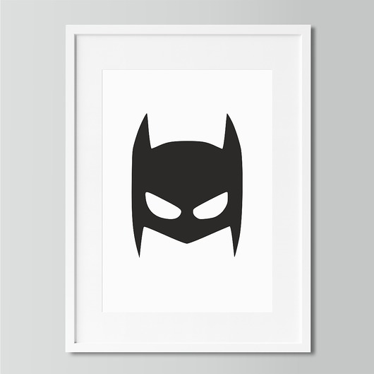 obrazy i plakaty do pokoju dziecięcego Plakat Maska Batman 4 S1