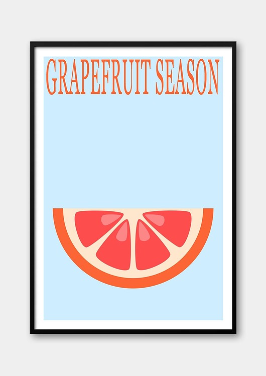 plakaty Plakat GREJPFRUT - GRAPEFRUIT SEASON - z serii FRUIT SEASON