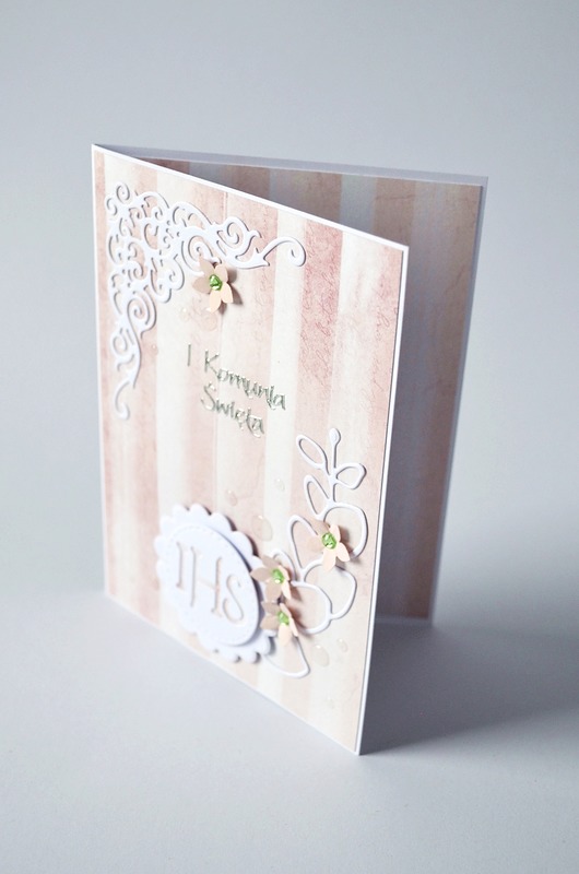 kartki scrapbooking I Komunia Święta: Kartka Okolicznościowa