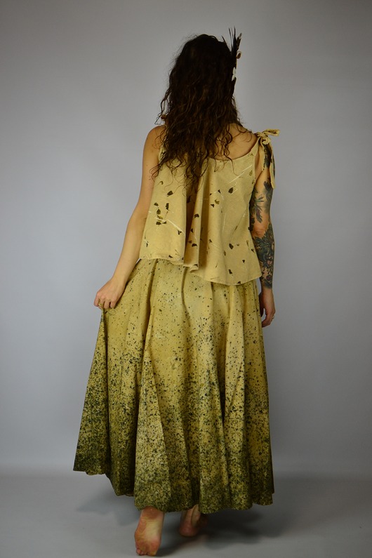 spódnice maxi Barwiona Roślinami Spódnica "Wolność"