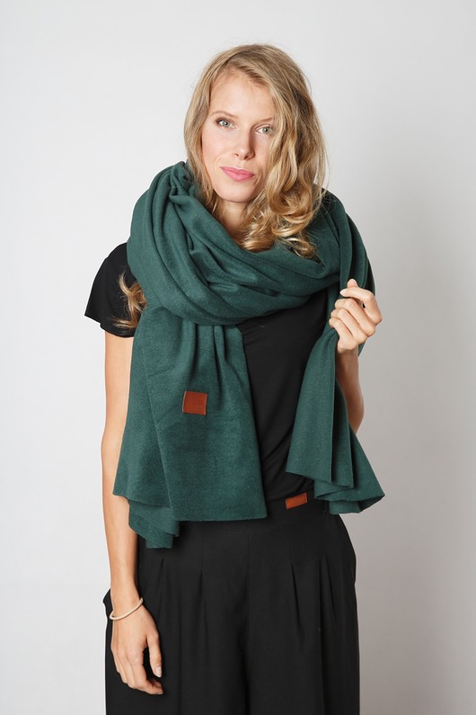 szal Cashmere Touch Emerald Green mnishkha