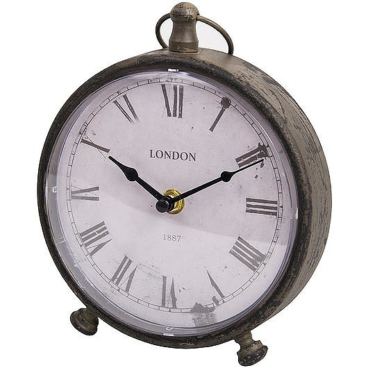 Zegar Stołowy Brązowy w Stylu Vintage MIA home