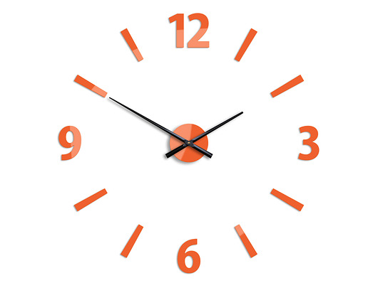 Zegar ścienny Klaus  Pomarańczowy 75 cm ModernClock