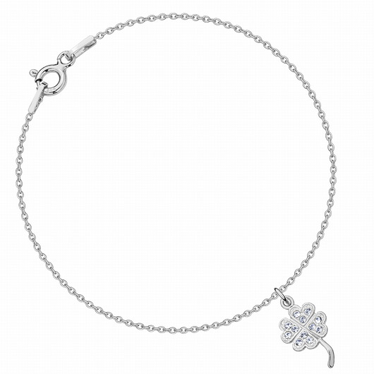 bransoletki srebrne Bransoletka z koniczynką kryształ Swarovski srebro