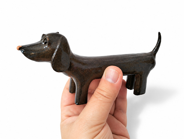 figurki i rzeźby Ceramiczny jamnik