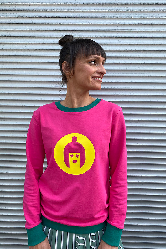 bluza bez kaptura damska Bluza fuksja