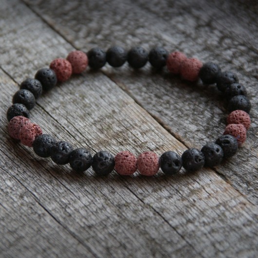 męska bransoletka :: volcanic lava - black&brown kaktusia