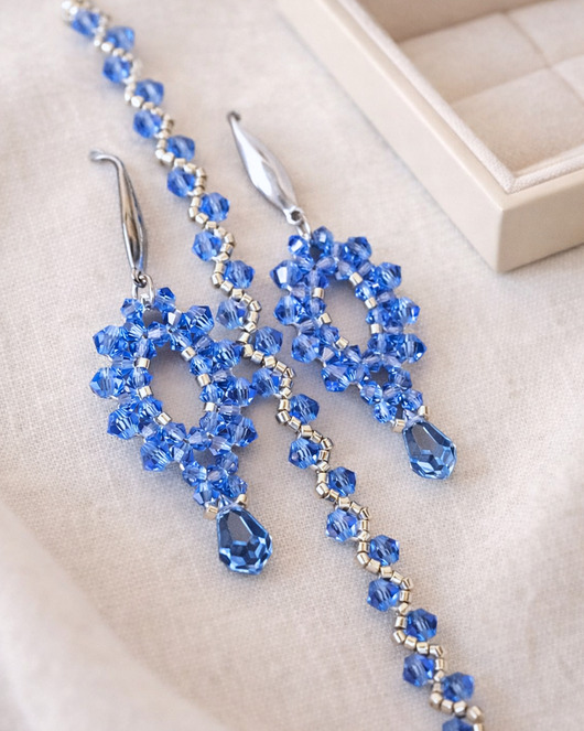 komplet biżuterii Komplet Biżuterii Sapphire Clarity - Bransoletka i Kolczyki