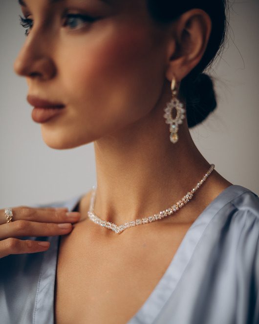 Biżuteria ślubna Naszyjnik ślubny Crystal AB