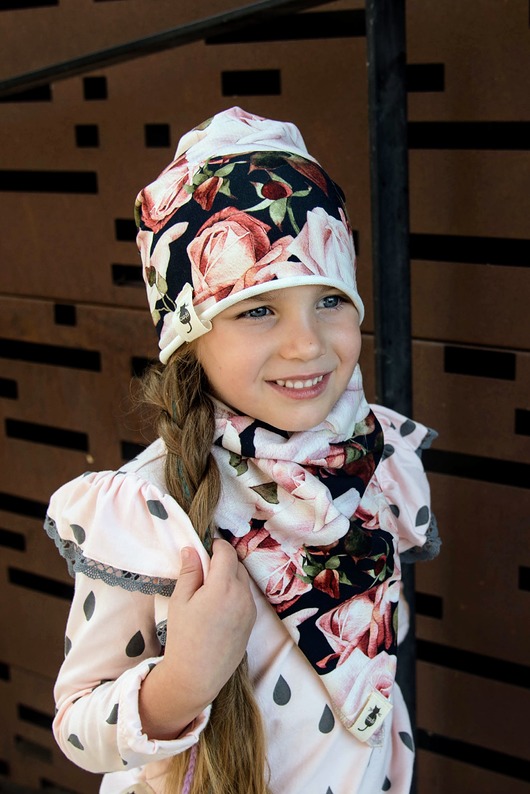 Zestaw czapka & chusta Rose Garden Cudi KiDS