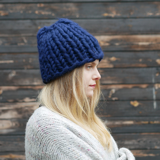 czapki damskie Czapka Beanie 100% organiczna wełna merino