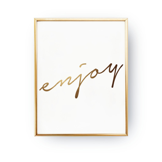 Plakat Enjoy, Złota typografia ZlotePlakaty