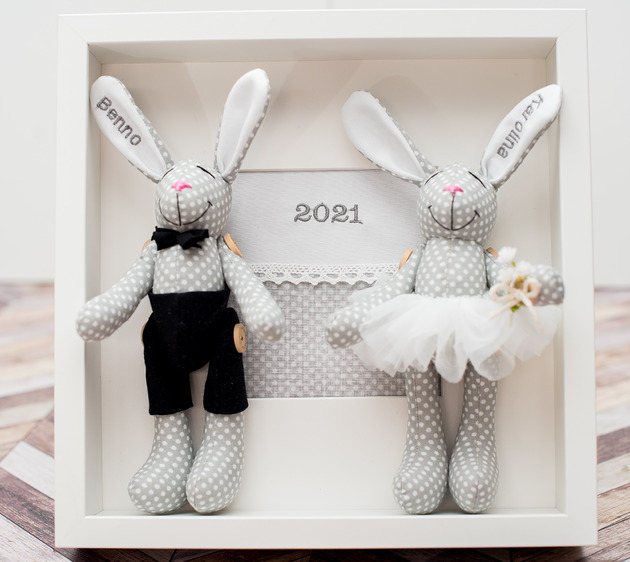 Prezent Dodatek na ślub Króliki LalaShop