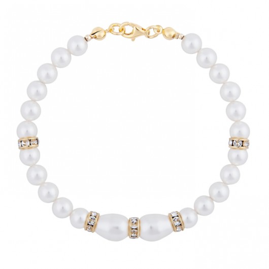 Perły kryształ swarovski,lśniące przekładki. Laoni